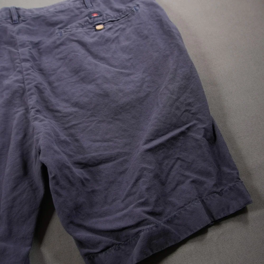 Faherty Linen Blend Flat Front Casual Men Shorts 40 Casual Chino Coastal